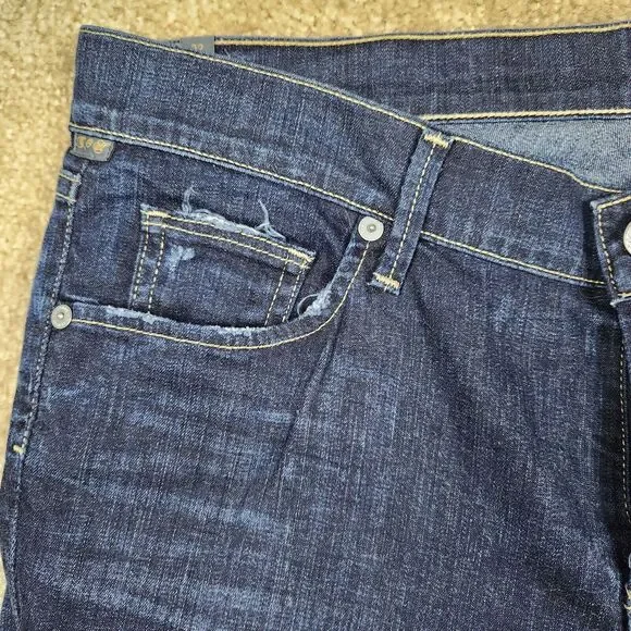 Citizens Of Humanity Dark Blue Straight Leg Jeans - Picture 3 of 15